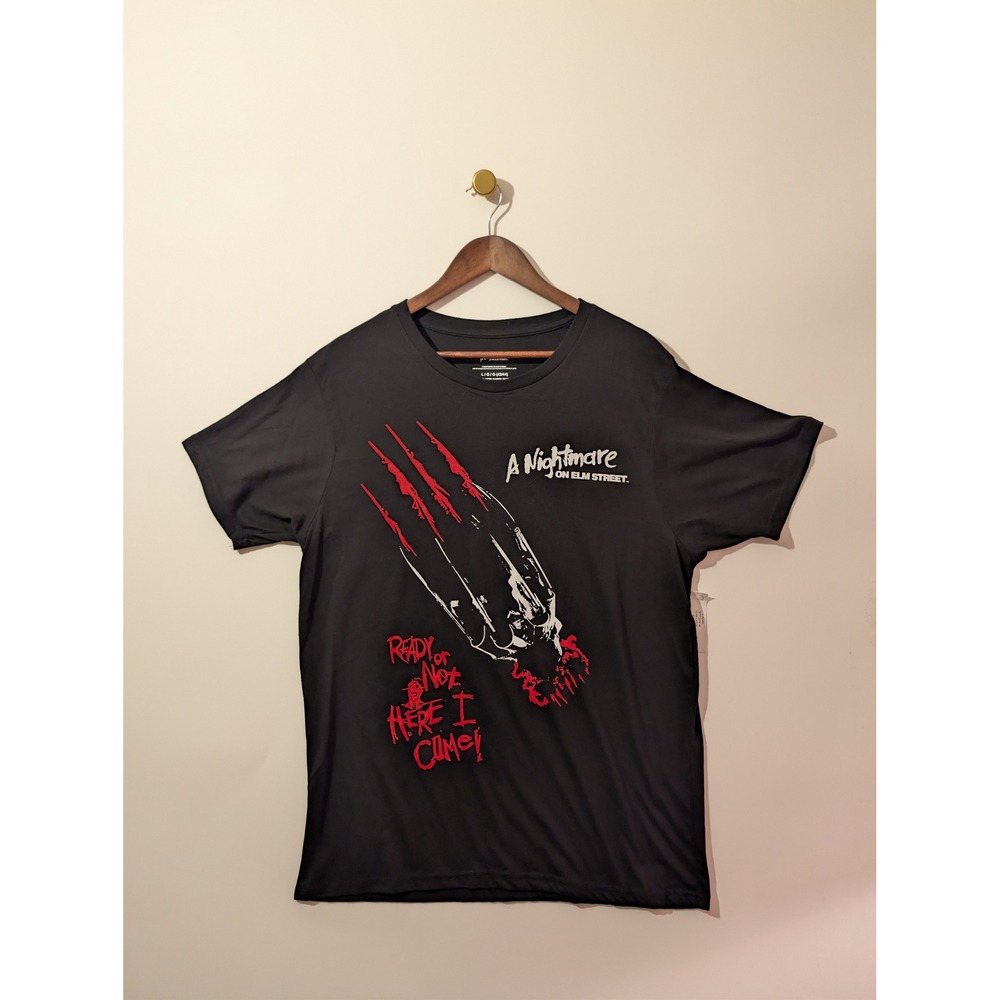 A Nightmare on Elm Street T-Shirt Mens Large Black NWT Freddy Krueger Horror Tee